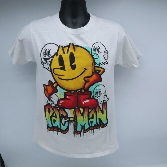 PAC-MAN Graphic T Multicolored Shirt Men's Size Small - Picture 1 of 7